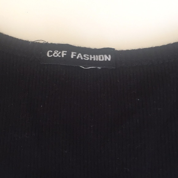 C&F Black Tampa Bay TankTop Crystals on PalmTree - Picture 7 of 8